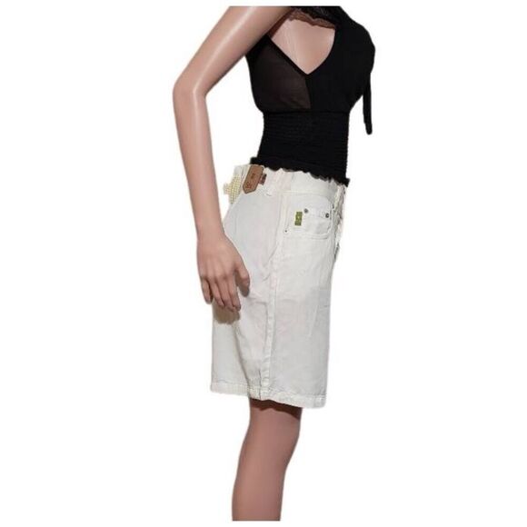 Pulp women's high waist white/cream Junlon summer shorts size 14/L - Picture 3 of 6